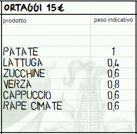 Cassetta mista solo verdura
