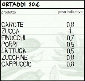 Cassetta mista solo verdura 